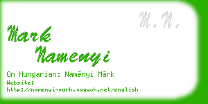 mark namenyi business card